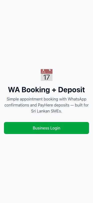 Book on WhatsApp mobile view