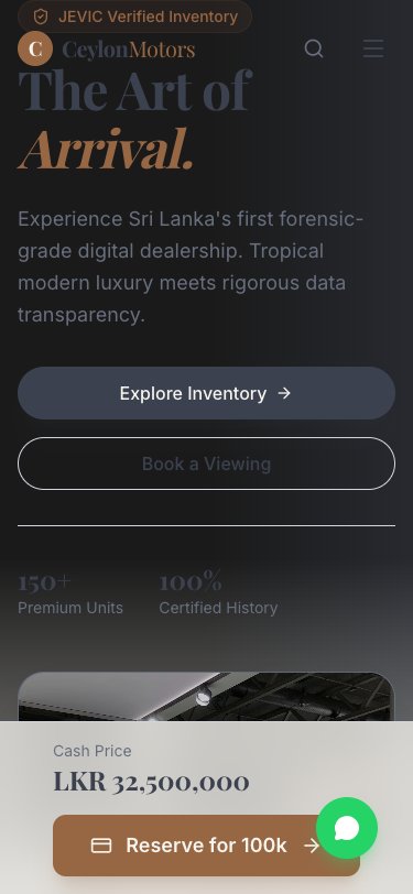 Ceylon Motors โ Digital Dealership mobile view