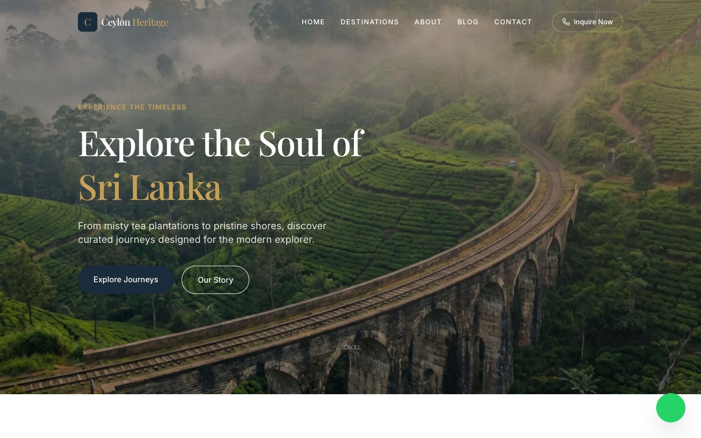 Ceylon Heritage desktop view