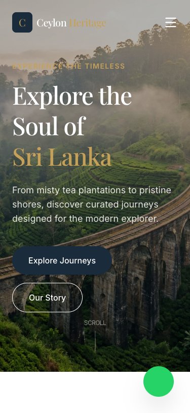 Ceylon Heritage mobile view