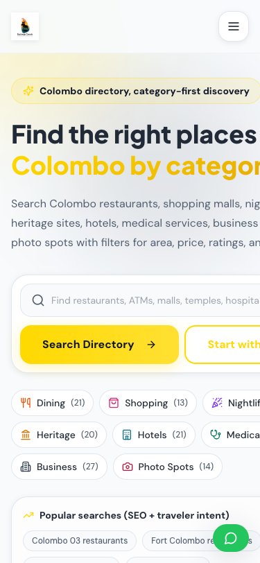 Recharge Travels Colombo mobile view