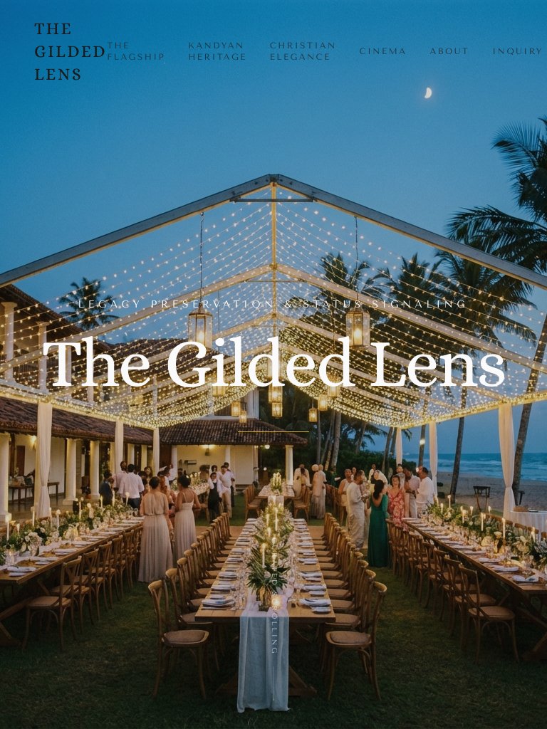 The Gilded Lens tablet view