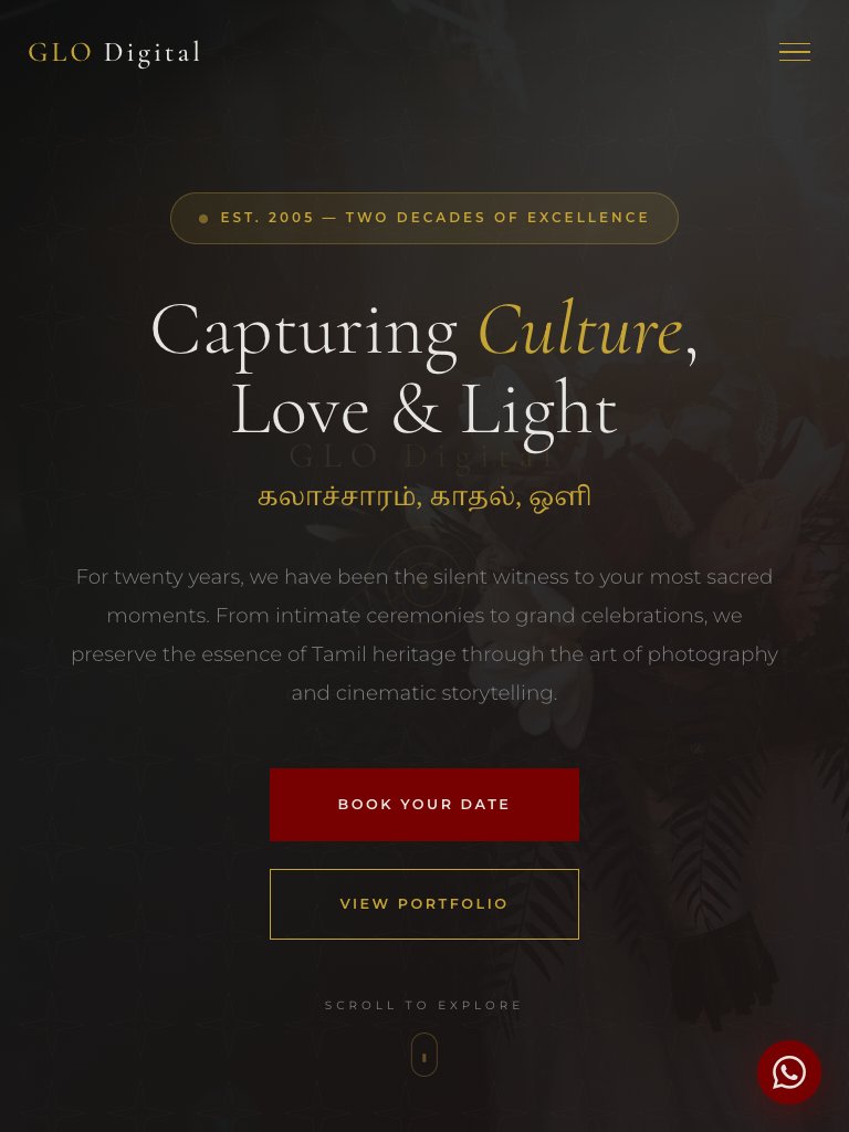 Glo Digital Agency tablet view