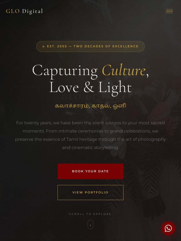 GLO Digital Studio tablet view