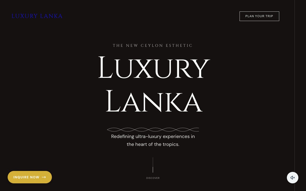 Luxury Lanka desktop view