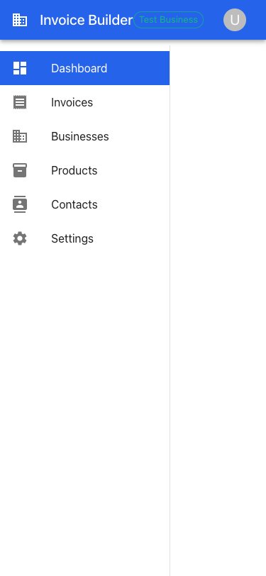 My Invoices — Invoice Builder mobile view