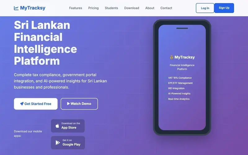 MyTracksy website preview