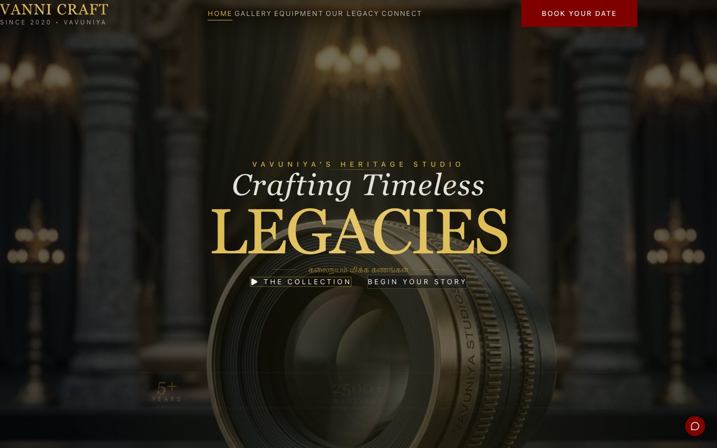 VANNI CRAFT desktop view